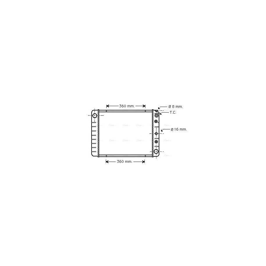 Radiator - Engine Cooling - AVA VO2028