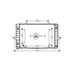 Radiator - Engine Cooling - AVA VO2093