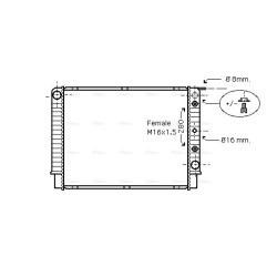 Radiator - Engine Cooling - AVA VO2098