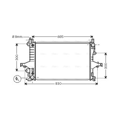 Radiator - Engine Cooling - AVA VO2115