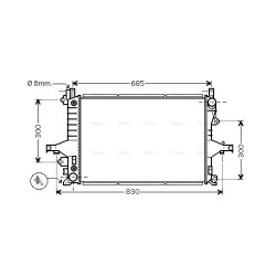 Radiator - Engine Cooling - AVA VO2117