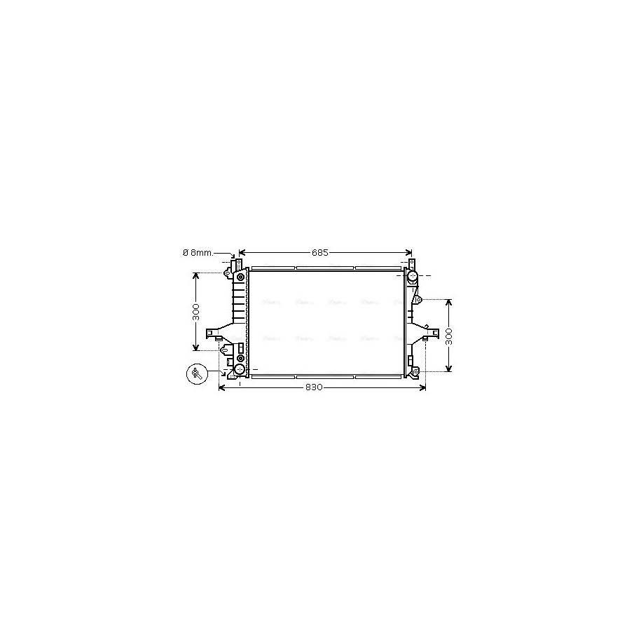 Radiator - Engine Cooling - AVA VO2117