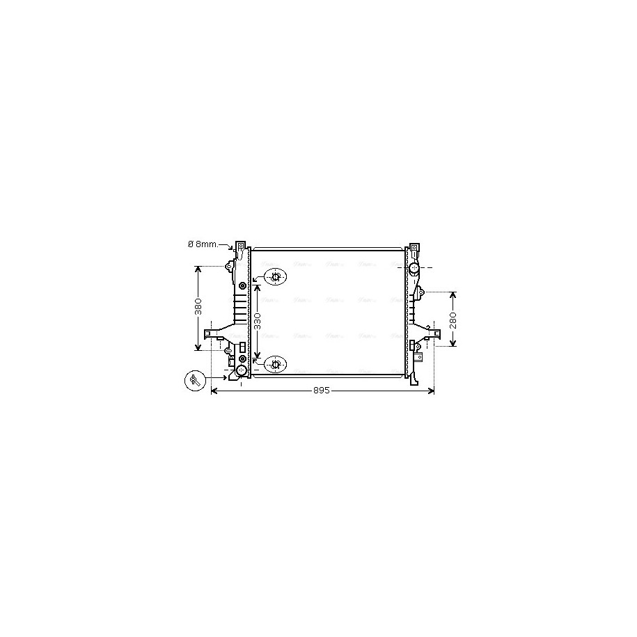 Radiator - Engine Cooling - AVA VO2133