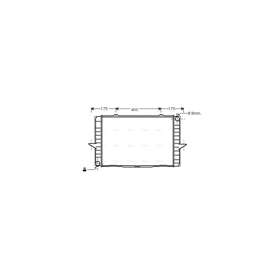 Radiator - Engine Cooling - AVA VO2148