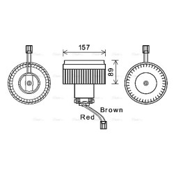 Heater Blower Motor - AVA VO8176