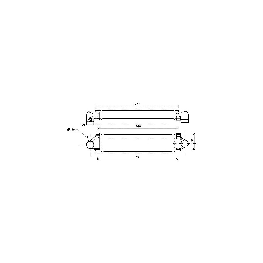 Intercooler - AVA VOA4173