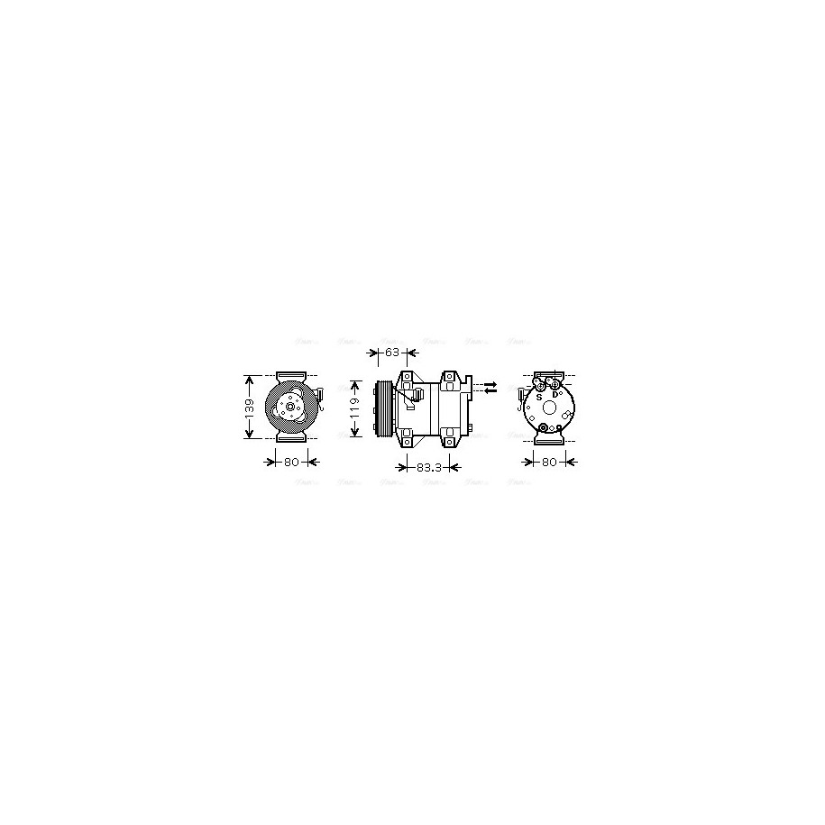 AC Compressor - AVA VOAK121