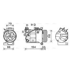 AC Compressor - AVA VOAK183