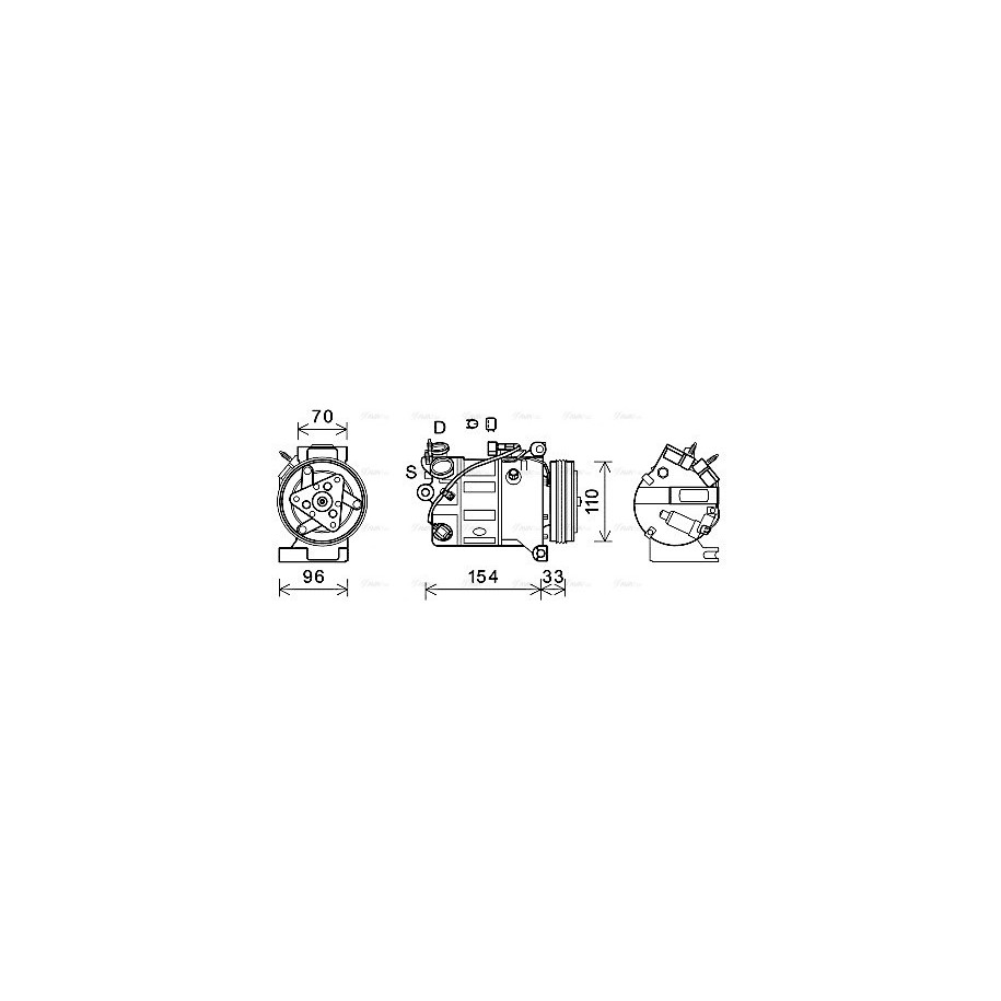 AC Compressor - AVA VOAK183