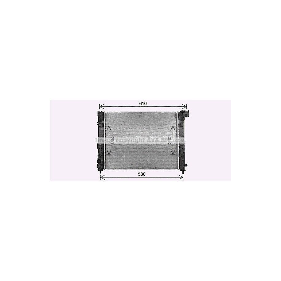 Radiator - Engine Cooling - AVA DN2481