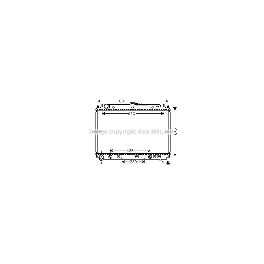 Radiator - Engine Cooling - AVA DNA2297