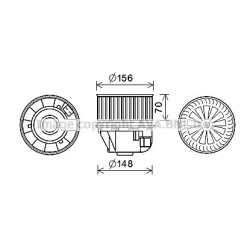 Heater Blower Motor - AVA FD8634