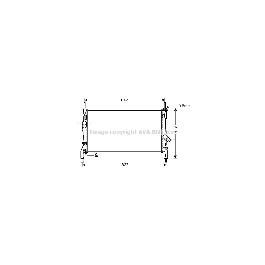 Radiator - Engine Cooling - AVA FDA2405