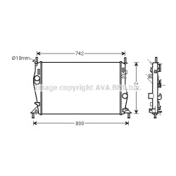 Radiator - Engine Cooling - AVA FDA2596