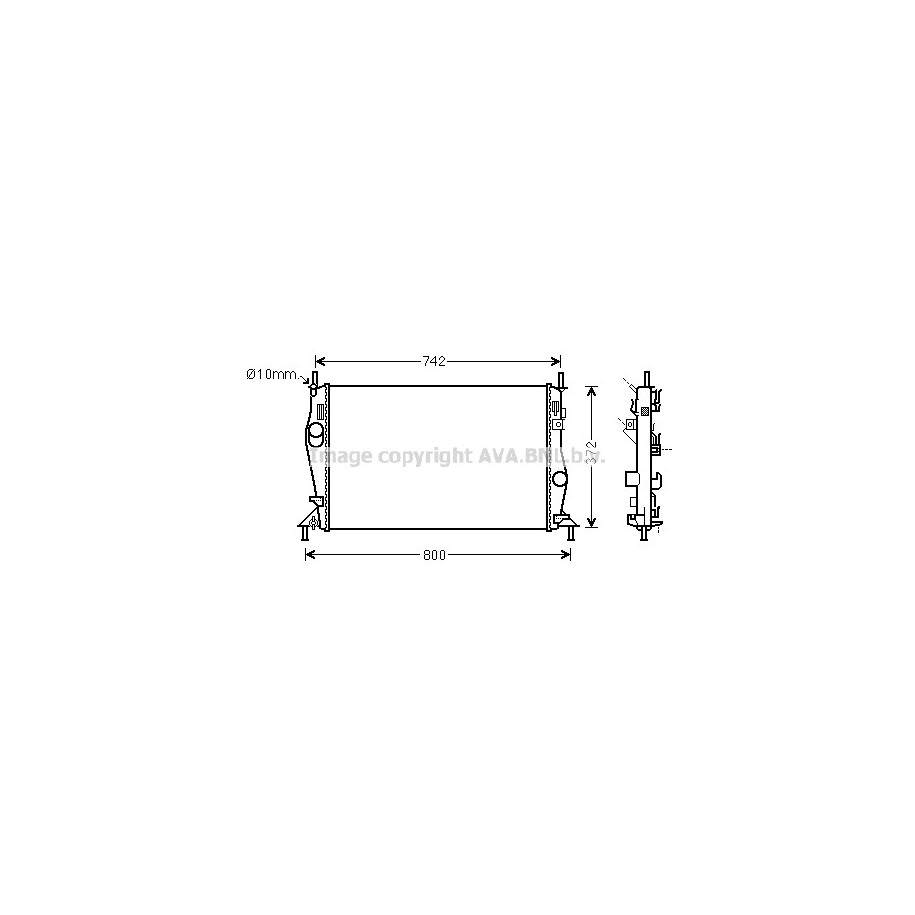 Radiator - Engine Cooling - AVA FDA2596