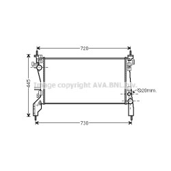 Radiator - Engine Cooling - AVA FTA2380