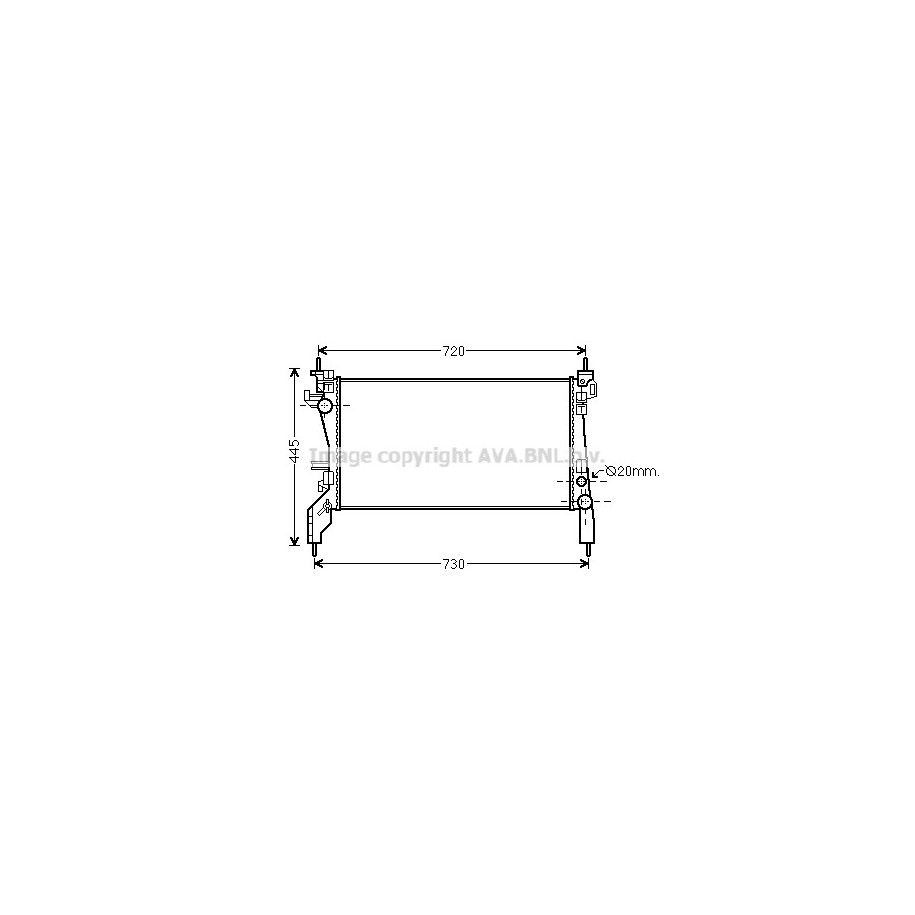 Radiator - Engine Cooling - AVA FTA2380