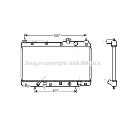 Radiator - Engine Cooling - AVA HDA2104