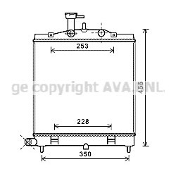 Radiator - Engine Cooling - AVA KA2172