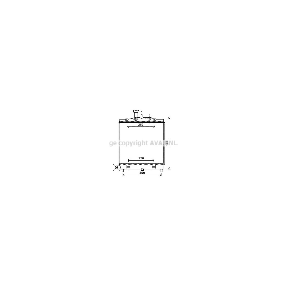 Radiator - Engine Cooling - AVA KA2172