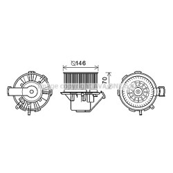 Heater Blower Motor - AVA MS8648