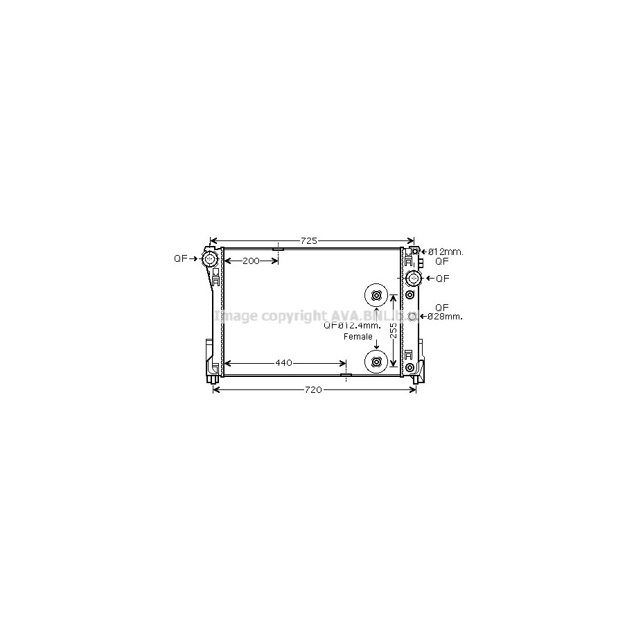 Radiator - Engine Cooling - AVA MSA2546