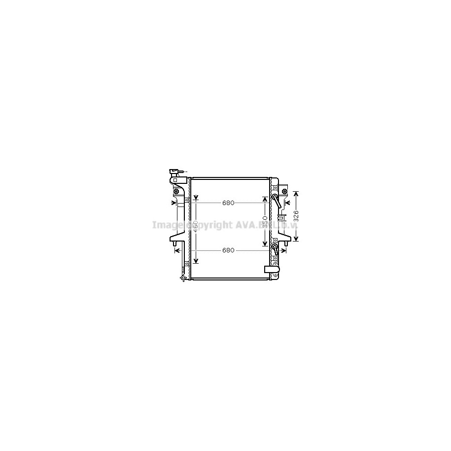 Radiator - Engine Cooling - AVA MT2205