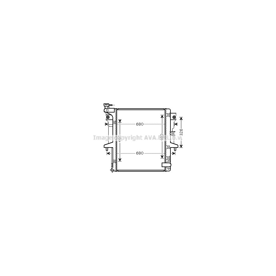 Radiator - Engine Cooling - AVA MTA2202