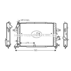 Radiator - Engine Cooling - AVA OLA2364