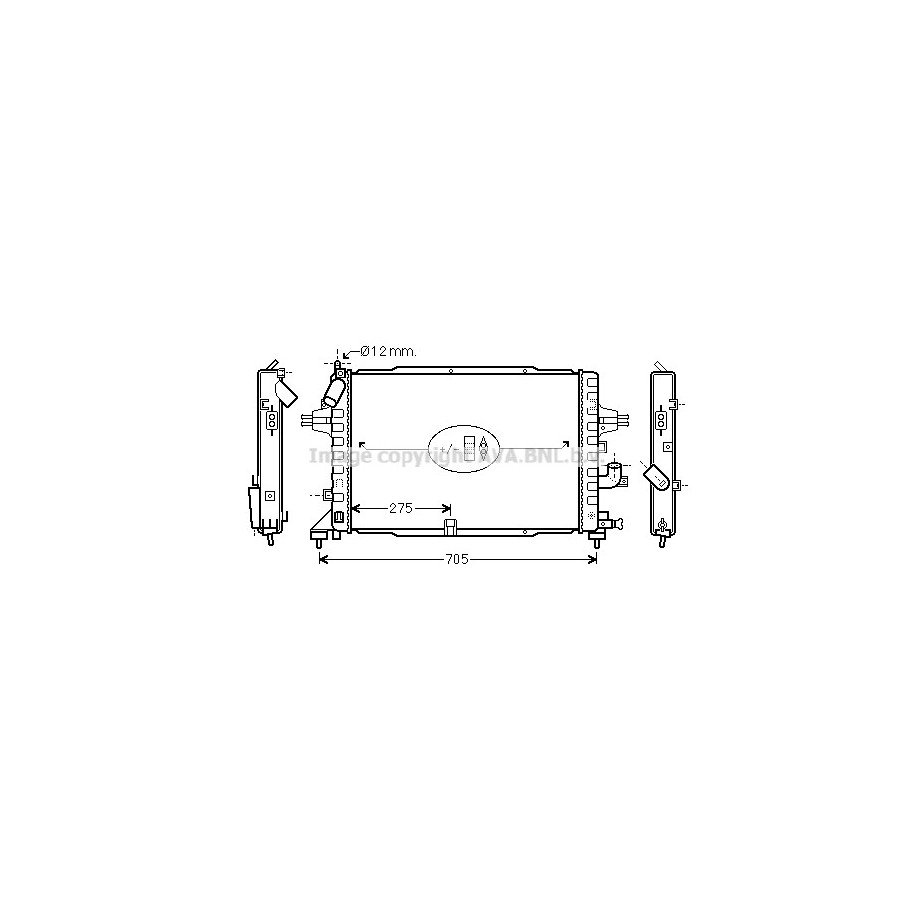 Radiator - Engine Cooling - AVA OLA2364