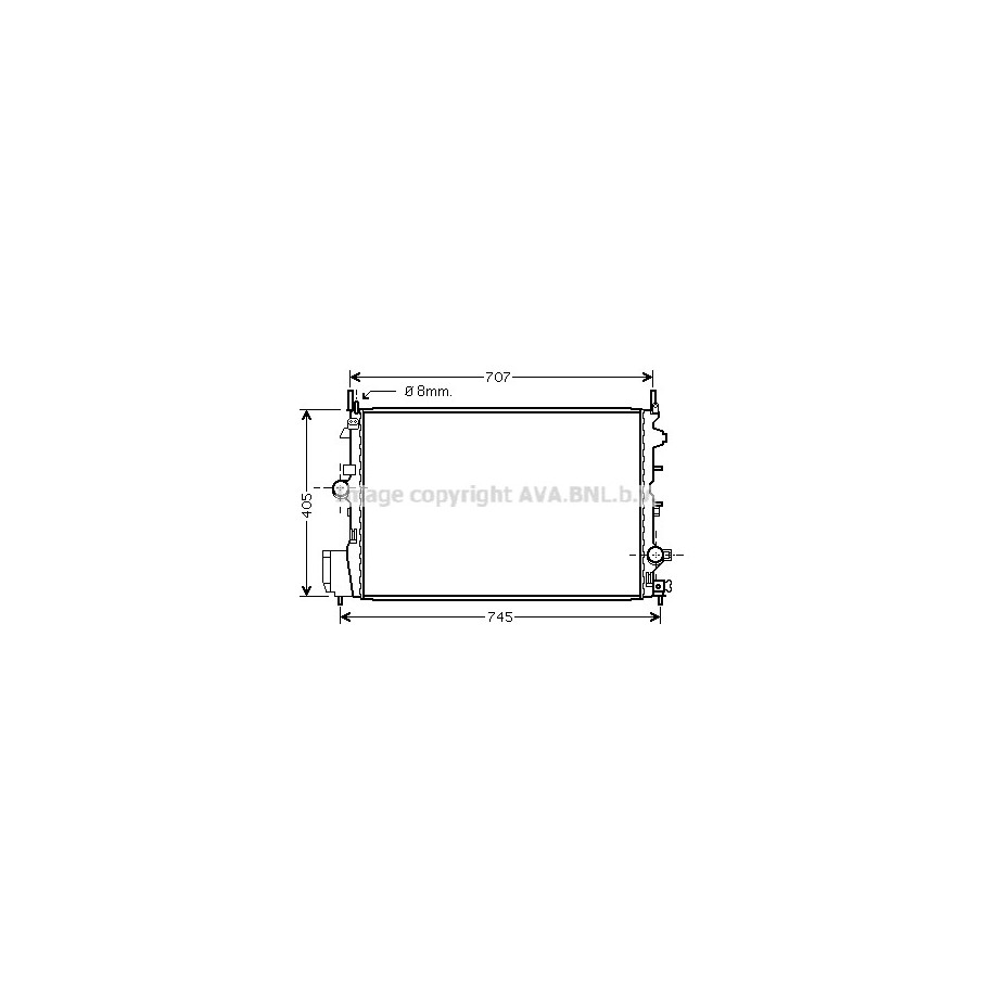 Radiator - Engine Cooling - AVA OLA2396