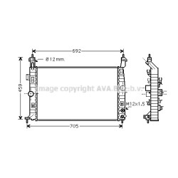 Radiator - Engine Cooling - AVA OLA2582