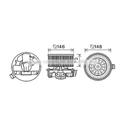 Heater Blower Motor - AVA RT8579