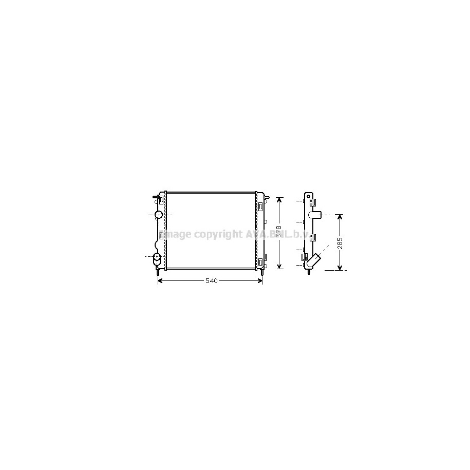 Radiator - Engine Cooling - AVA RTA2270