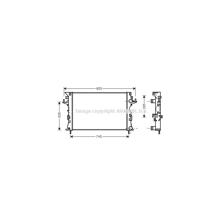 Radiator - Engine Cooling - AVA RTA2292