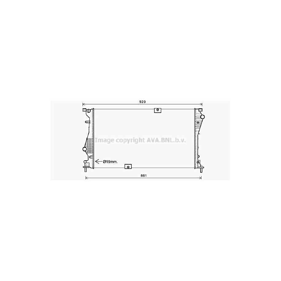 Radiator - Engine Cooling - AVA RTA2601