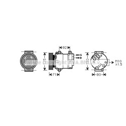 AC Compressor - AVA RTAK441