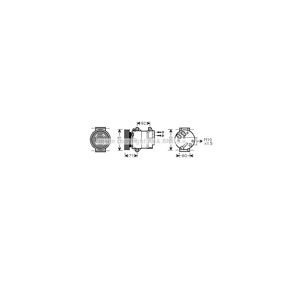 AC Compressor - AVA RTAK441