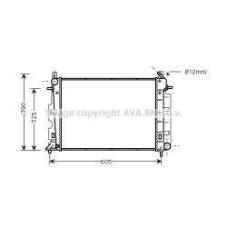 Radiator - Engine Cooling - AVA SB2026