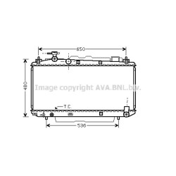 Radiator - Engine Cooling - AVA TO2305