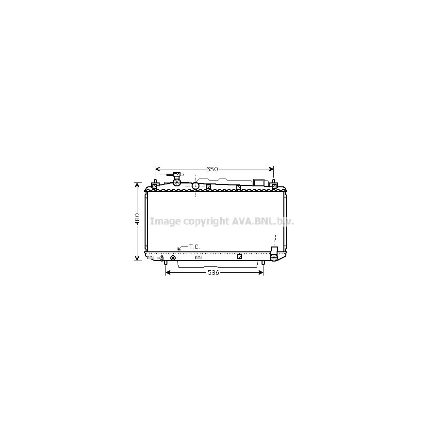 Radiator - Engine Cooling - AVA TO2305