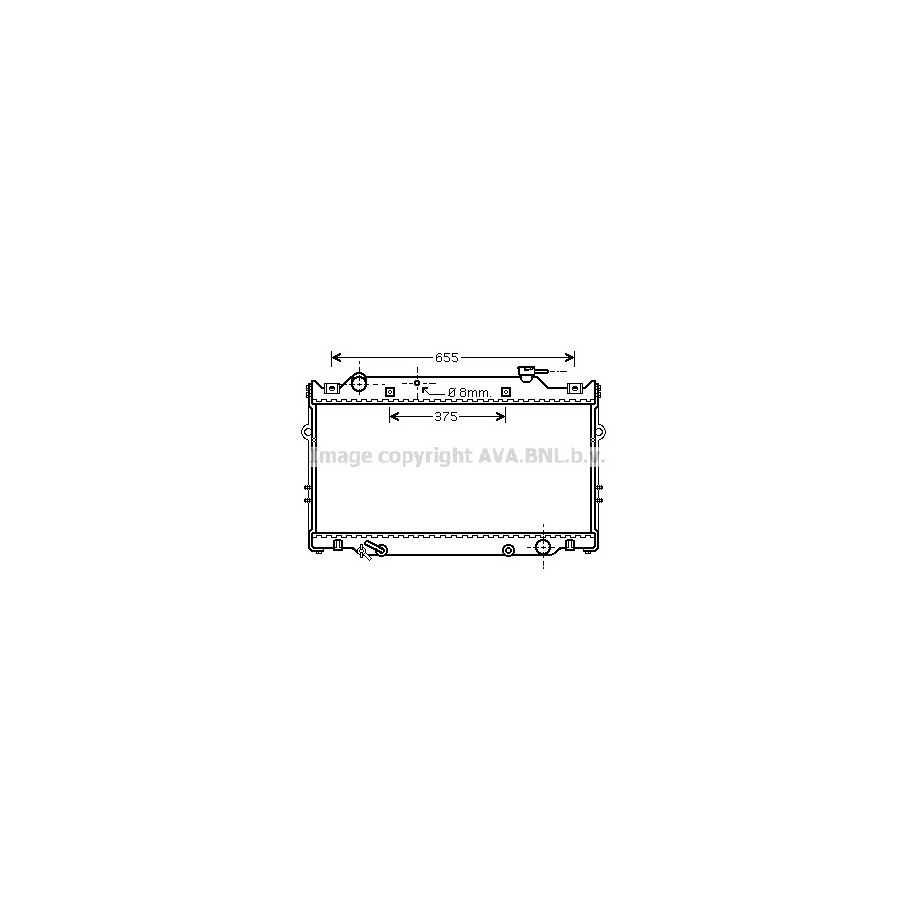 Radiator - Engine Cooling - AVA TO2339