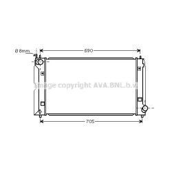 Radiator - Engine Cooling - AVA TOA2403