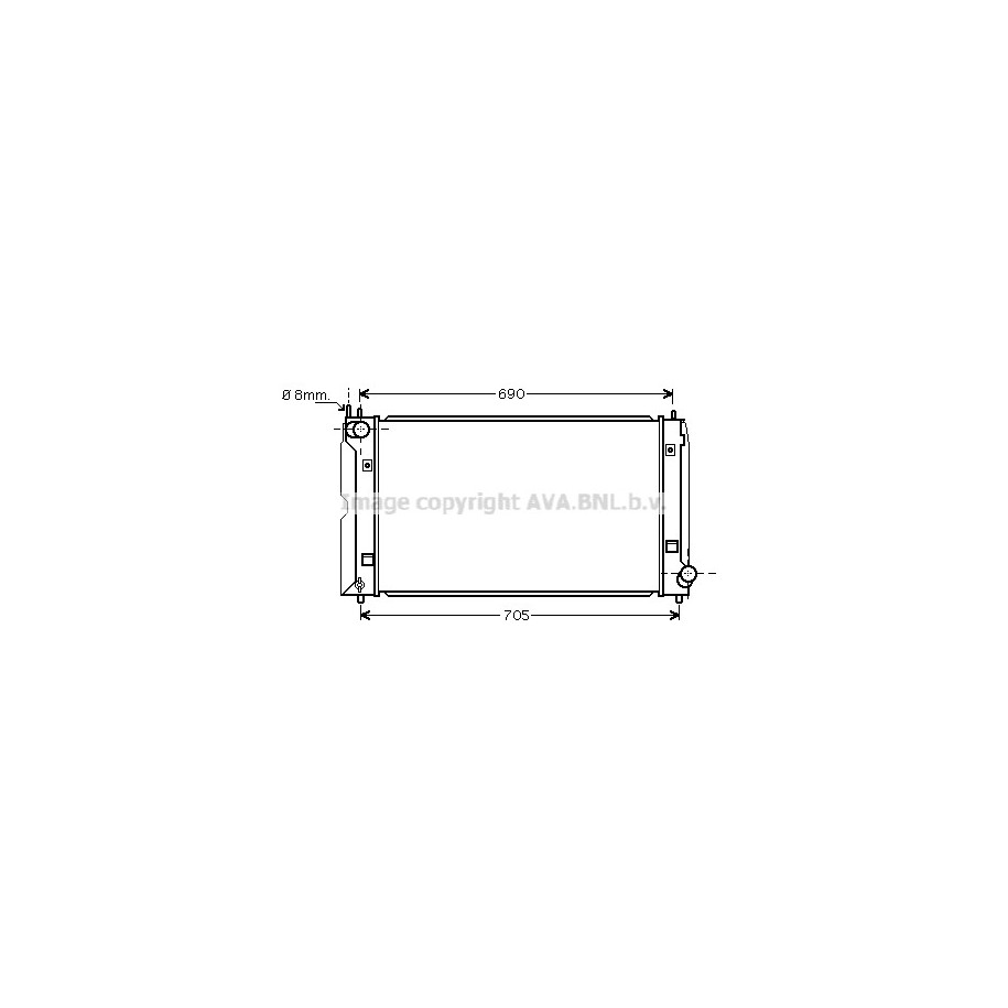 Radiator - Engine Cooling - AVA TOA2403