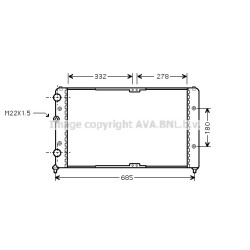 Radiator - Engine Cooling - AVA VNA2191