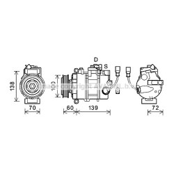 AC Compressor - AVA VNK382
