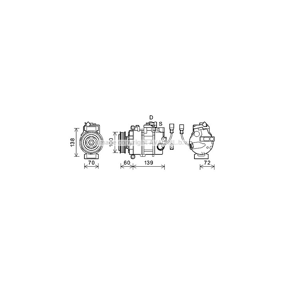 AC Compressor - AVA VNK382