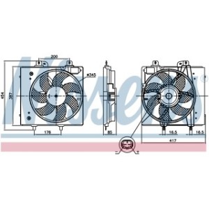 Engine Cooling Fan - Nissens 850087