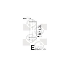 BGA Intake Valve V991723 for RENAULT