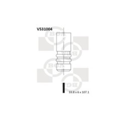 BGA Exhaust Outlet valve V531004 for PEUGEOT